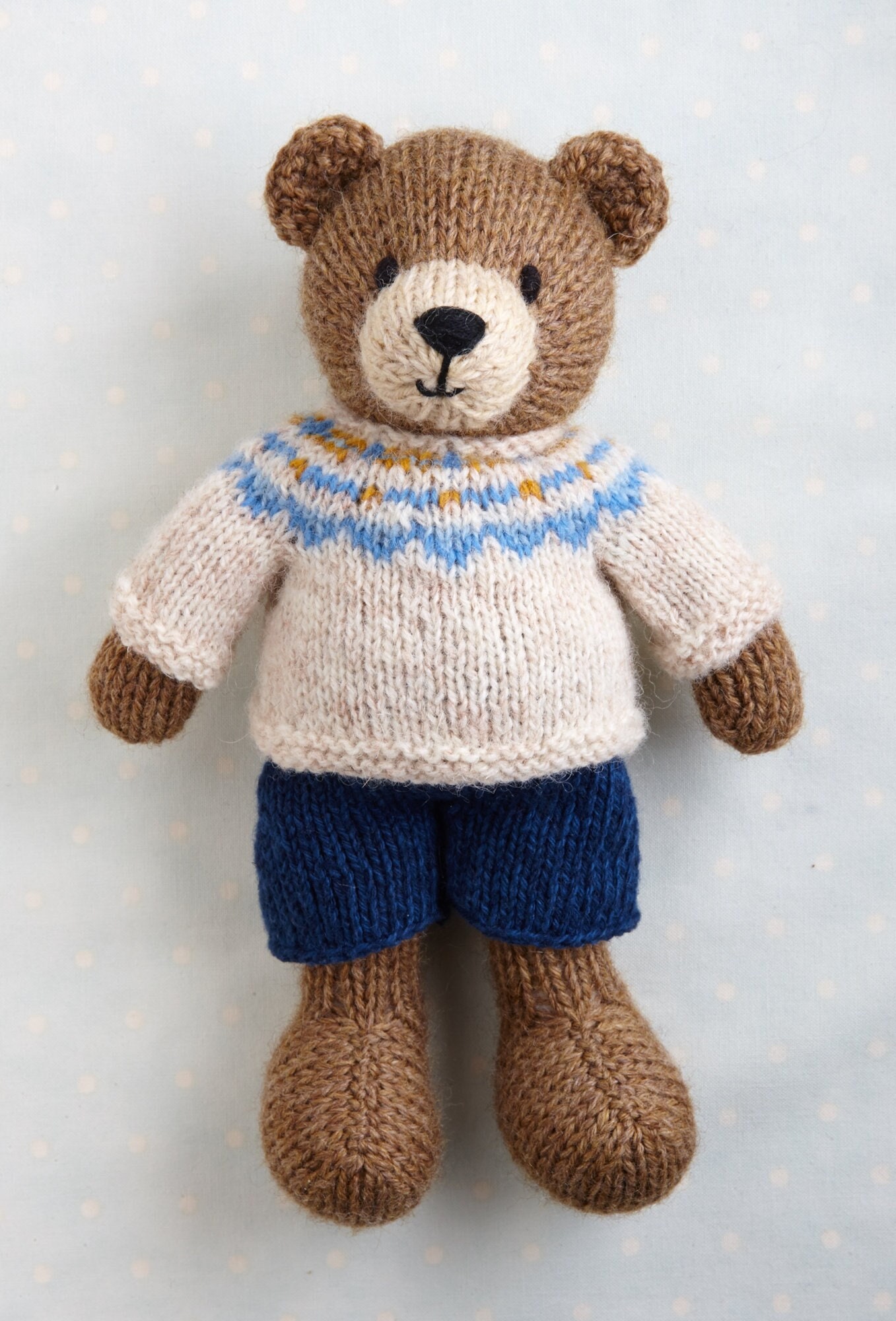 Knitting Pattern for a Bear With a Fair Isle Sweater and Shorts 9 Inches Tall, Instant Digital Download PDF File - Etsy knitting-pattern-for-a-bear-with-a-fair-isle-sweater-and-shorts-9-inches-tall-instant-digital-download-pdf-file-etsy
