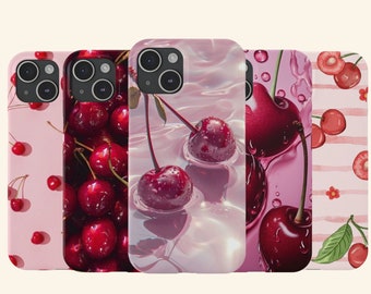 Cherry Phone Case, Cute Cherries fit for iPhone 15 Pro Max 14 13 12 11 Xr X 8 Plus, Samsung S23 S22 S21 S20, More Models, Gift, Red Cherries