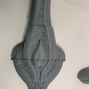24" Covenant Assault Carrier Model Kit: Raw 3D Printed Sci-Fi Ship