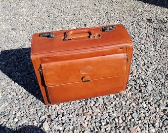 ARIZONA The Leather Collection Briefcase Designer Arizona Leather Exclusive Business Suitcase Vintage Bag