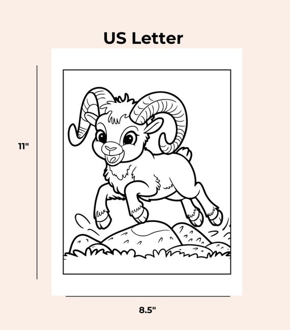 Coloring Pages Of Bighorn Sheep