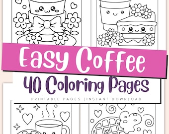 Easy Coffee Coloring Pages for Kids & Adults - Cozy Cafe Fun Printables