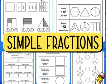 Fraction Worksheets for Kids – Simple Fractions Practice Activities Printable