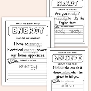 trace sight words