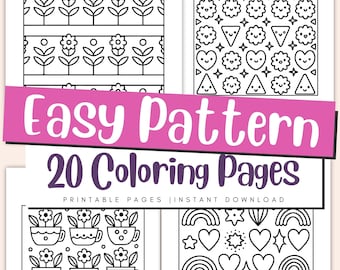 Patterns Coloring Pages for Kids & Adults: Relaxing Mandalas, Animals, Floral Printables (PDF Download)