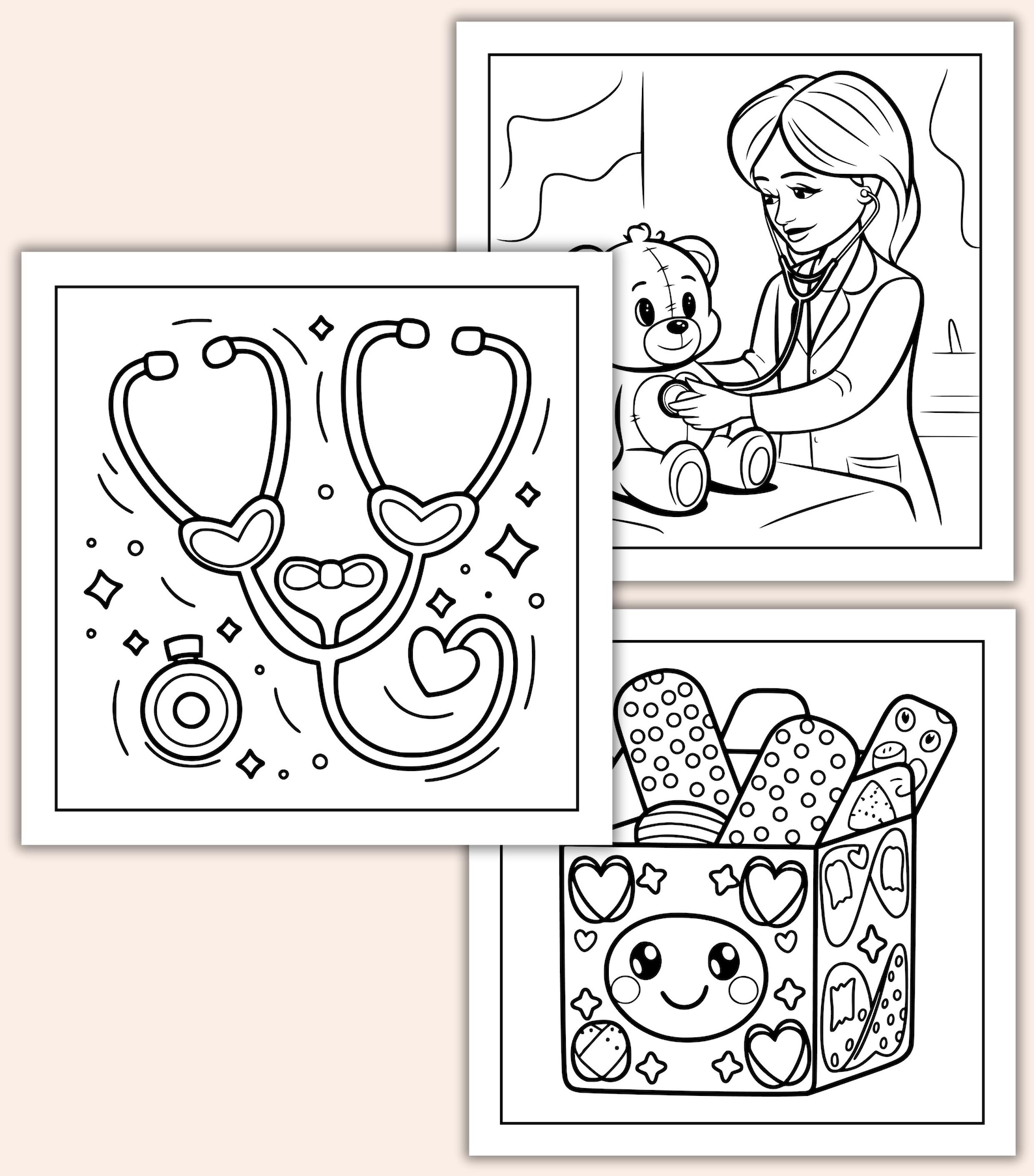 Cute & Easy Medical Coloring Pages for Kids, Nurse Coloring