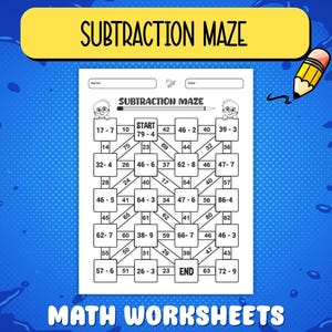 Number maze math activity