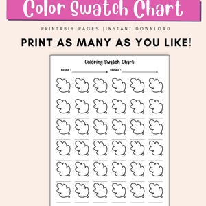 Color chart PDF for classroom and homeschool art