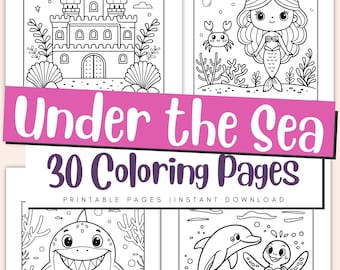 Coloriages sous-marins pour enfants, océan imprimable PDF, feuilles à colorier sur la vie marine
