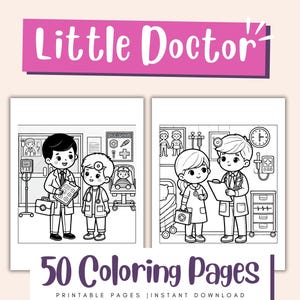 Little Doctor Coloring Pages Printable for Kids, Surgeon Printable