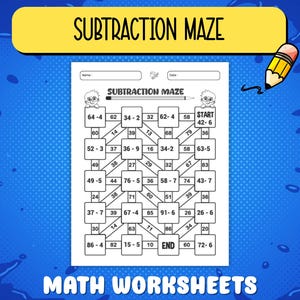 Kids subtraction puzzle