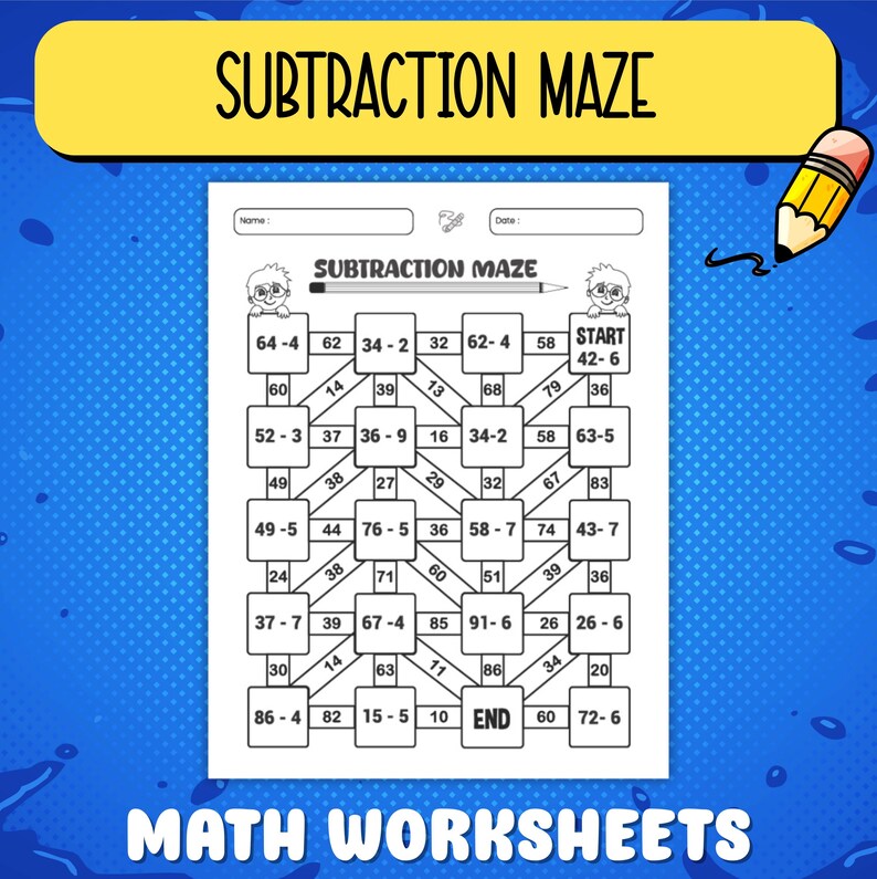Kids subtraction puzzle