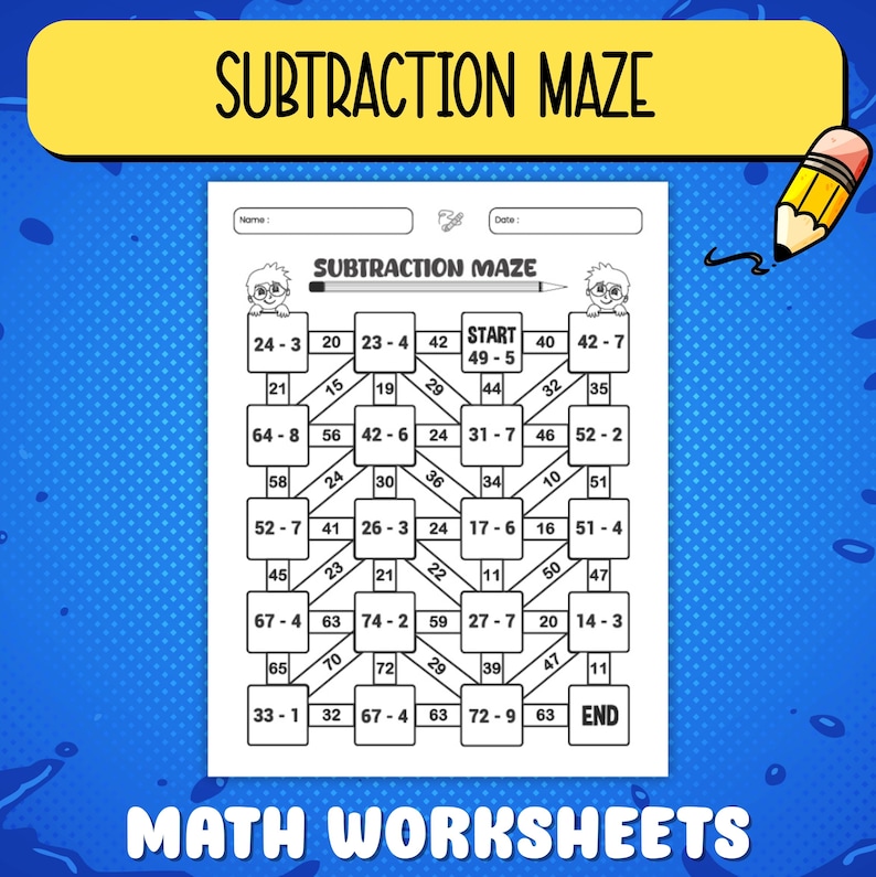 Fun math maze for kids