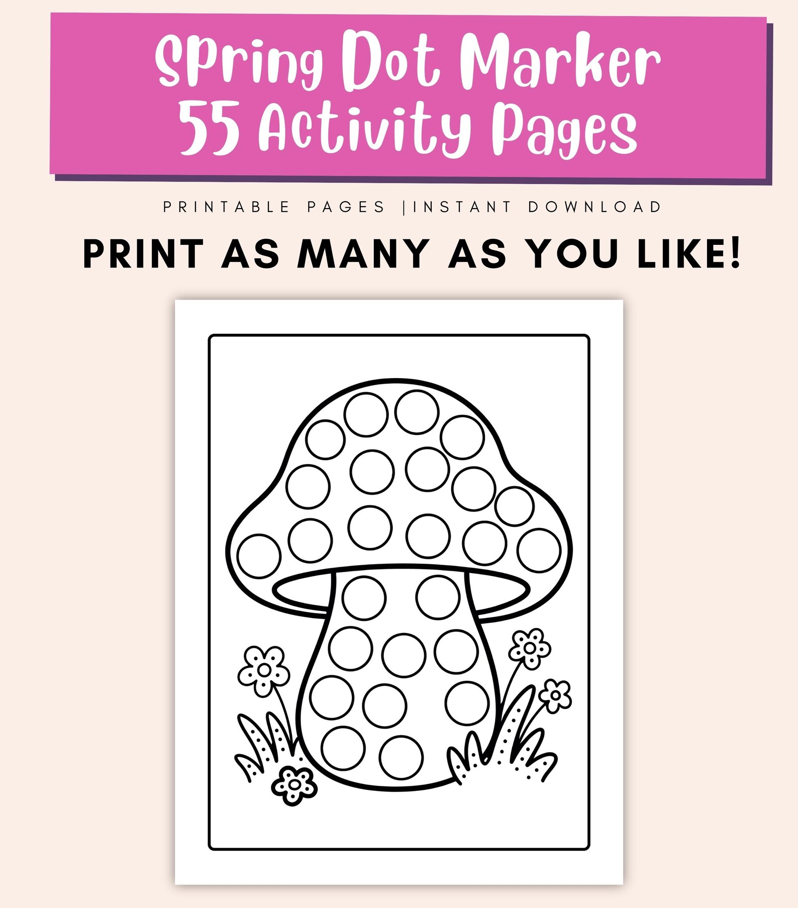 Easter Spring Dot Marker Activity Pages – Printable Dauber Worksheets ...