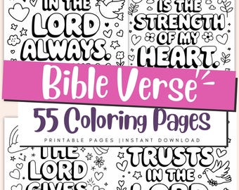 Bible Verse Coloring Pages for Kids & Adults – Christian Scripture Activity Sheets, Inspirational Faith PDF
