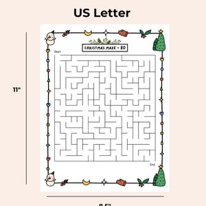ids Christmas maze puzzle pages, holiday fun printable activity worksheets