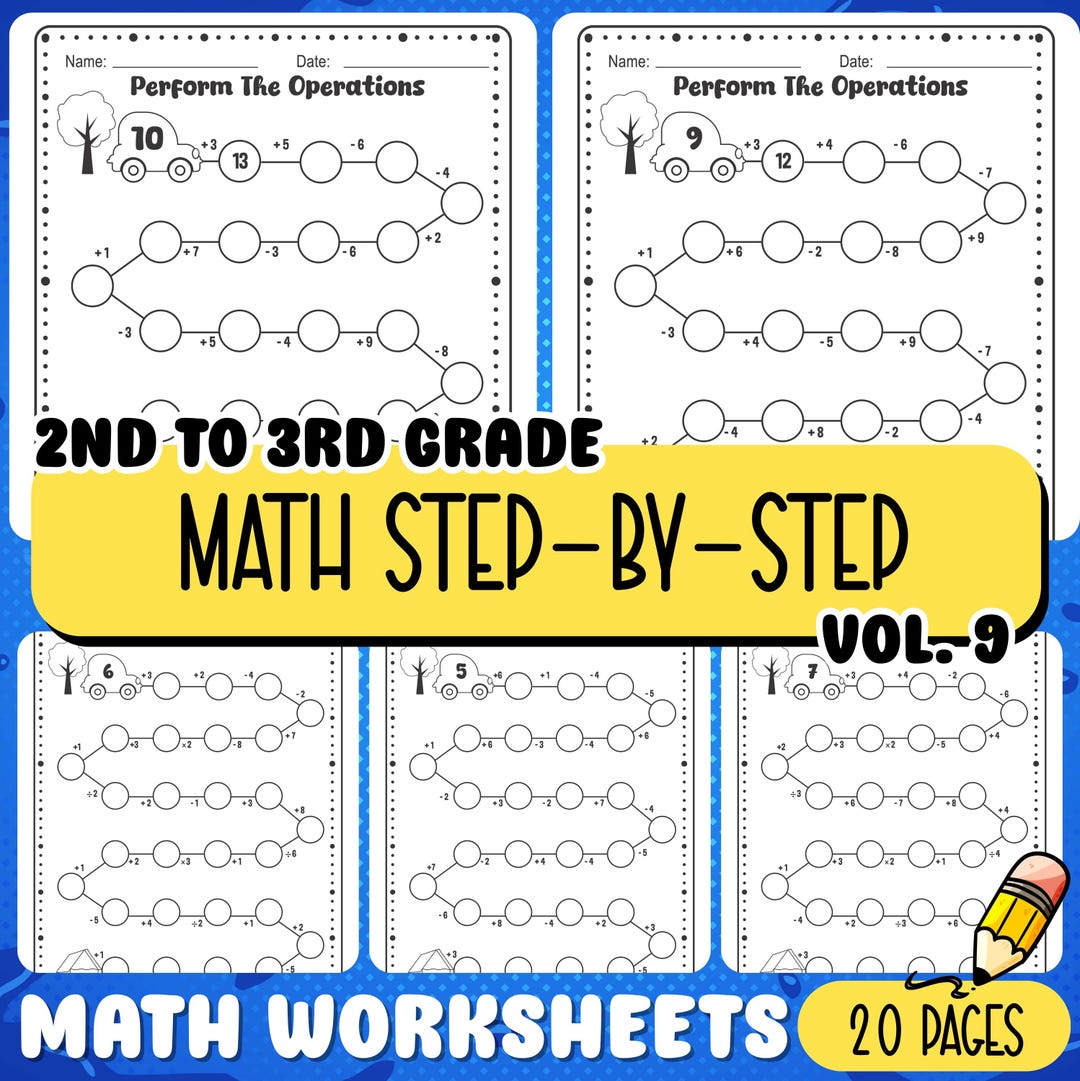 Fun Math Path Worksheet for Kids Grade 2 3 – Multi Step Addition ...