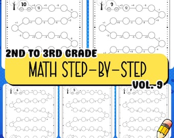 Fun Math Path Worksheet for Kids Grade 2 3 – Multi Step Addition Subtraction Activity