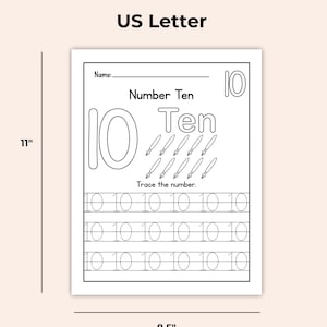Preschool math activity book with tracing, matching, and counting