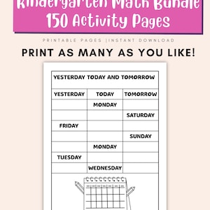 Fun preschool math worksheets PDF for homeschool and classroom use