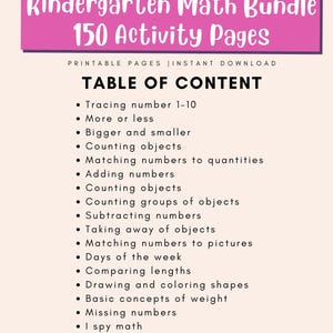 Kindergarten addition worksheets PDF instant download for kids