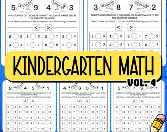 Compare Numbers Within 10 Worksheets | Greater Less Than Math Activities for Kindergarten