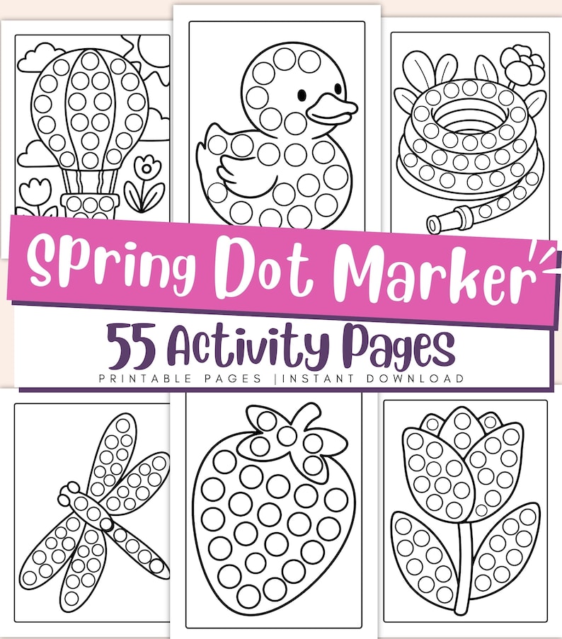 Easter Spring Dot Marker Activity Pages – Printable Dauber Worksheets ...