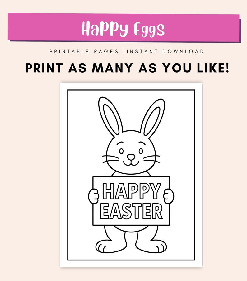 Easter Egg Coloring Pages for Kids – Fun Spring Designs, Easy Printable ...