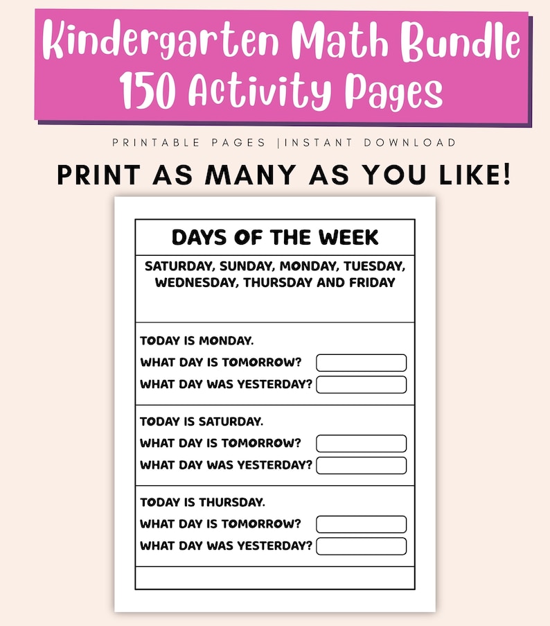 Bold and simple math worksheets for early learners and toddlers