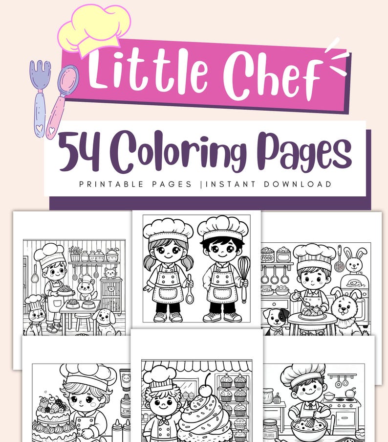 Cooking theme printables for toddlers