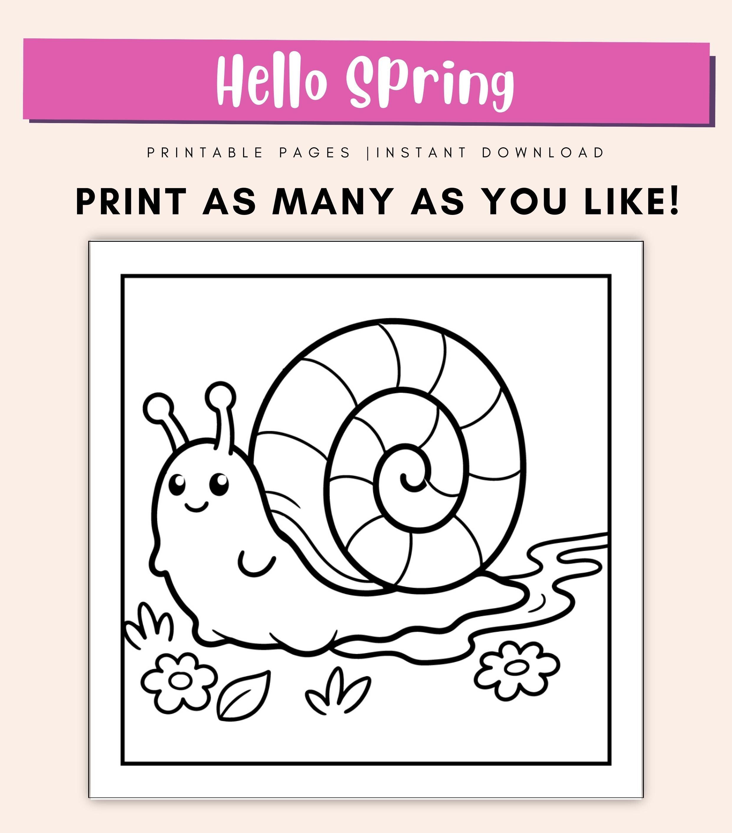 Spring Coloring Pages for Kids Printable - Preschool Spring Activity ...