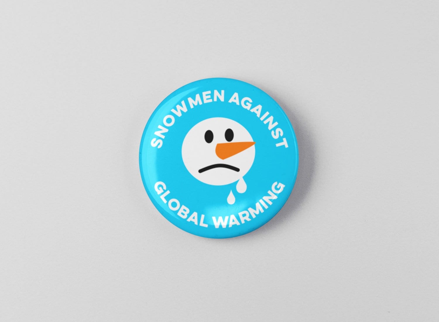 Snowmen Against Global Warming Button 1.25