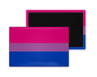 Bisexual Pride Flag 2 x 3 inch Rectangle Refrigerator Fridge Magnet Gay Pride Flag, Bi Pride Flag, LGBTQ, LGBT, Bi-Sexual Bi Sexual