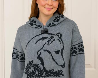Greyhound custom knit sweater see details in the listing with all your options