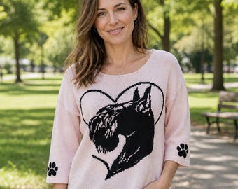 Suéter de primavera de punto personalizado para Schnauzer gigante. Vea los detalles para conocer sus opciones.