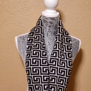 Greek Key Infinity Scarf Custom Knit