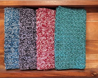 Hand Crocheted Body Cloth and Face Cloth, Dish Cloth, Baby Wash Cloth, Spa Cloth, Shower Cloth, Kitchen/Bath essentials, Wash cloth set