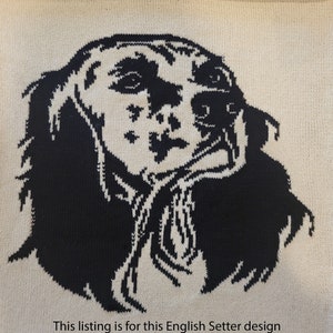English Setter sweater custom knit sweater see details in the listing with all your options