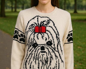 Custom Knit Shih Tzu Dog Sweater ****Create your own sweater see below*****