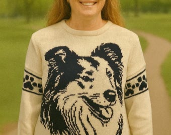 Collie Rough custom knit sweater see details in the listing with all your options