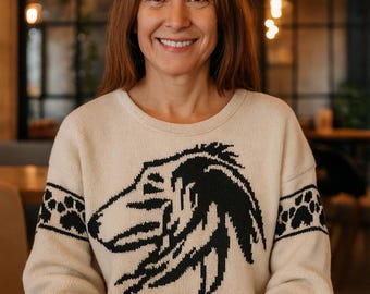 Saluki custom knit sweater see details in the listing with all your options