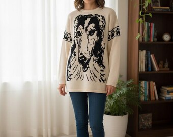 Borzoi Russian Wolfhound custom knit sweater see details in the listing with all your options