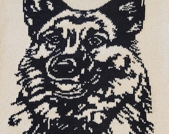Pull en tricot personnalisé berger allemand, voir les détails dans la liste avec toutes vos options