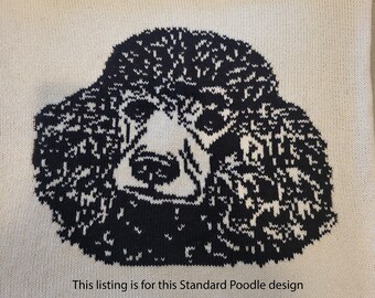 Standard Poodle sweater custom knit sweater see details in the listing with all your options