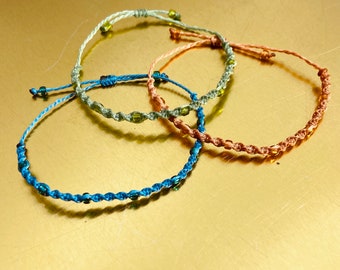 Macrame beaded friendship bracelets