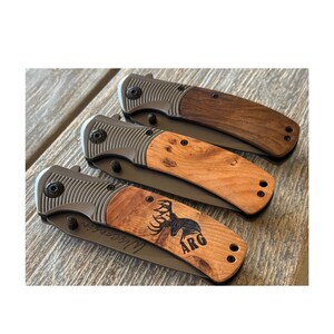 Engraved Pocket Knife for Boyfriend, Personalized Knife for Husband, Hunting Knife, Custom Knife, Boyfriend Gift, Husband Gift, Pocket Knife