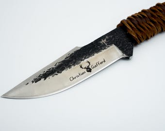 Individuell graviertes Jagdmesser, personalisiertes Geschenk für Mann, Jahrestagsgeschenk