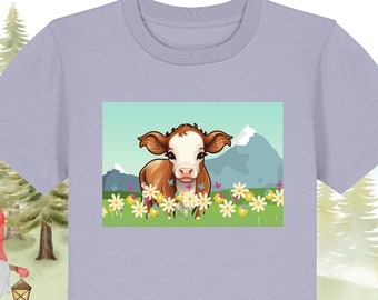 Kuh auf Almwiese  - Kinder Premium Organic T-Shirt