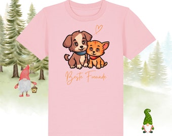Hund & Katze - Beste Freunde  - Kinder Premium Organic T-Shirt