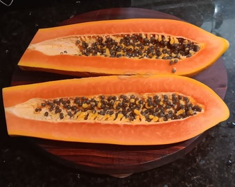 30 Seeds Khak Dam Thai Sweet Broadleaf Papaya Pawpaw